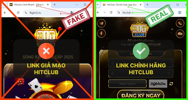 Làm Sao Để Biết Đâu Là Website HitClub Chính Hãng Qua Vài Bước 3 Link thật Hit.Club không yêu cầu nhập mật khẩu hay OTP ở các trang trung gian, còn link giả Hit.Club thường tạo form giả mạo.